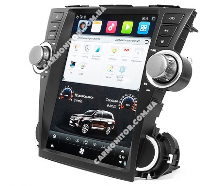Штатная магнитола Toyota Highlander 2007-2013 (12107) Tesla Style Android, фото 2