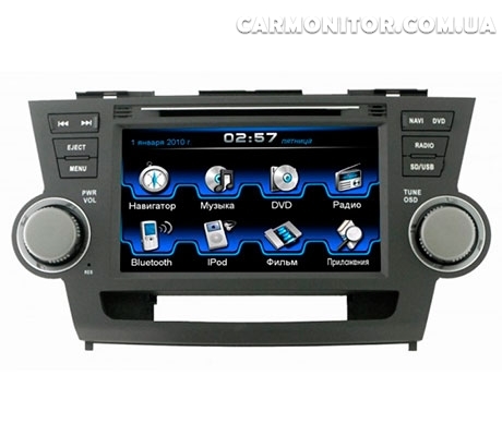 Штатная магнитола Toyota Highlander (2008+) Road Rover i10, фото 1