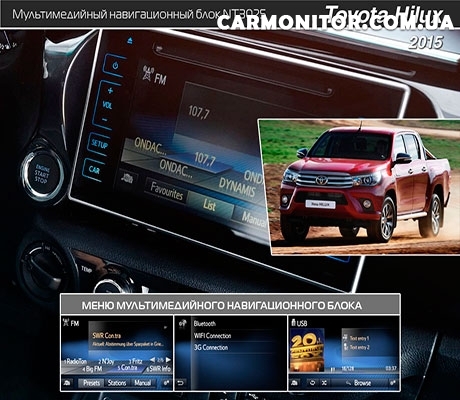 Мультимедийный навигационный блок Navitouch NT3025 для Toyota Hilux 2014+, фото 2