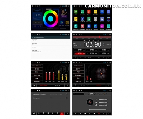 Штатная магнитола Toyota Camry 30 SoundBox Star Trek ST-6019T Android, меню