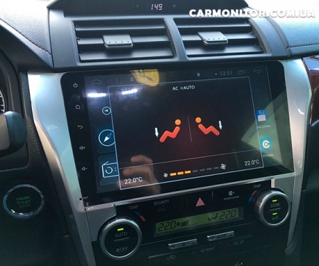 Штатная магнитола Toyota Camry 50 RedPower 31131R IPS DSP Android, в автомобиле