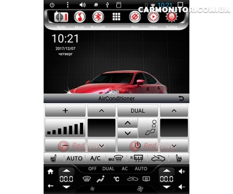Штатная магнитола Toyota Camry 50 RedPower 31230 Tesla Style Android, меню