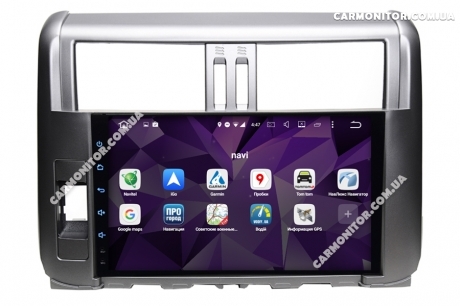 Штатная магнитола Toyota Prado 150 Comfort 2010-2013 Mignova CarPad TLP-7810 Android, меню