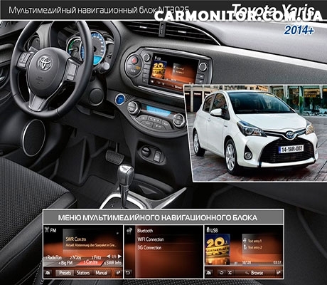Мультимедийный навигационный блок для Toyota Yaris 2014+ NaviTouch NT3025