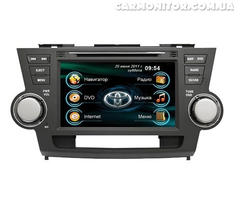 Штатная магнитола для Toyota Highlander Road Rover