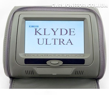 Подголовник с монитором и DVD-проигрывателем KLYDE Ultra 747 HD серый, фото 1