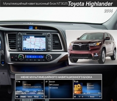 Мультимедийный навигационный блок Navitouch NT3025 для Toyota Highlander 2014