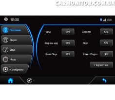 Меню штатной магнитолы для Rav4 Phantom DVM-1500G i6