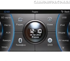 Меню штатной магнитолы Caddy Phantom DVM-1820G i6