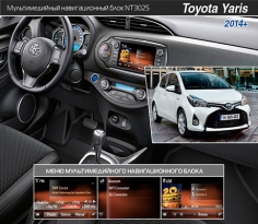 Мультимедийный навигационный блок Navitouch NT3025 для Toyota Yaris 2014+